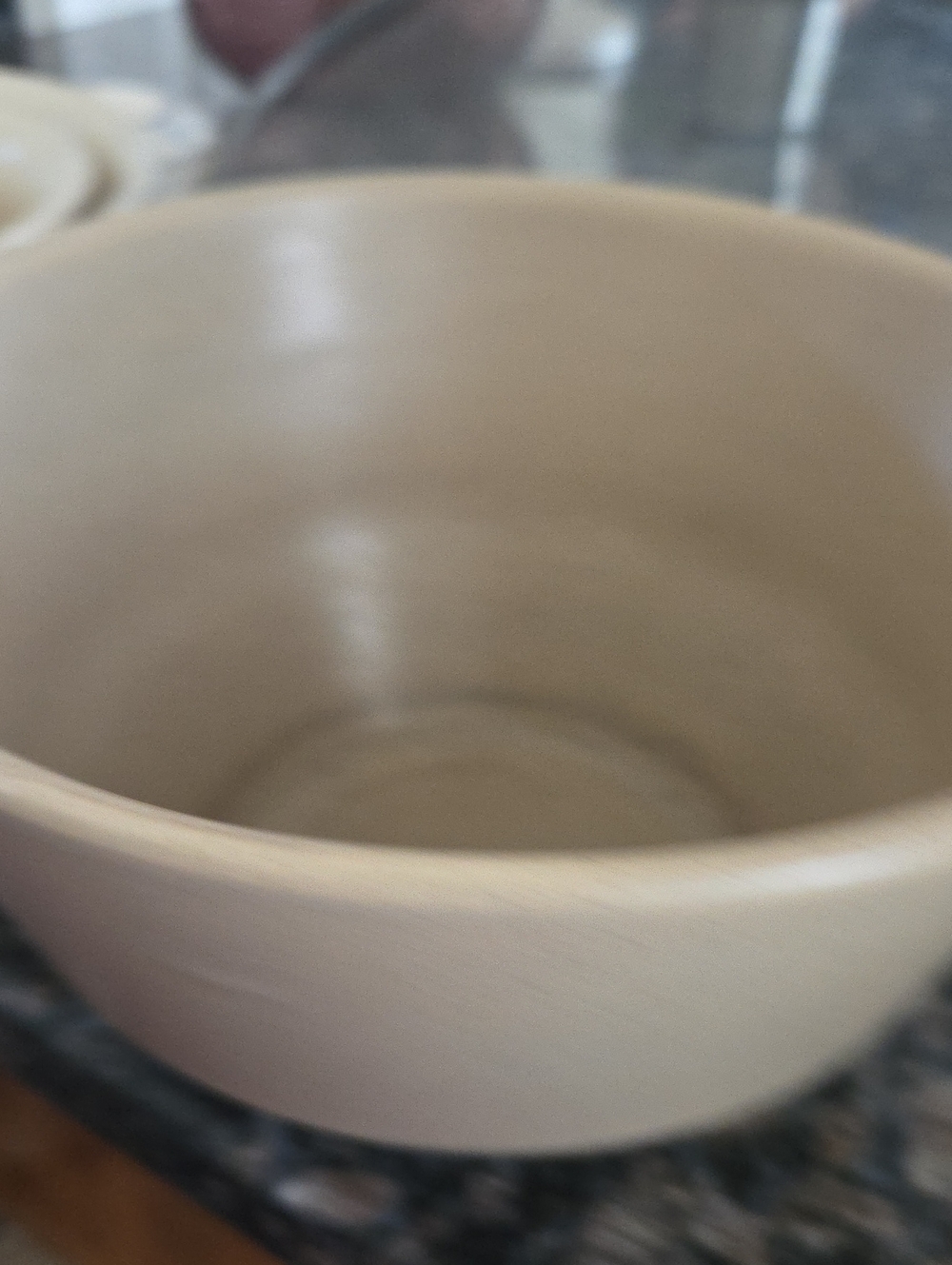 Rare Bauer California Pottery Speckled Biege Nesting Bowl #18 MCM Vintage